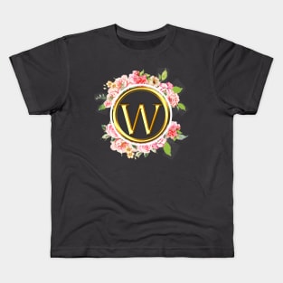 Letter W Shirt Alphabet Letter W Different Colors Kids T-Shirt